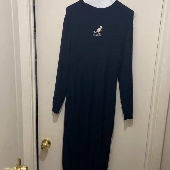 Black Kangol Limited Edition Sweater Dress (Bodycon) Worn Once - Picture 2 of 3